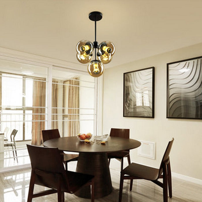 Decoramo Industrial Vintage Glass Bubble Chandelier
