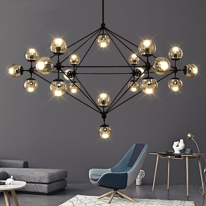 decoramo Industrial Vintage Glass Bubble Chandelier