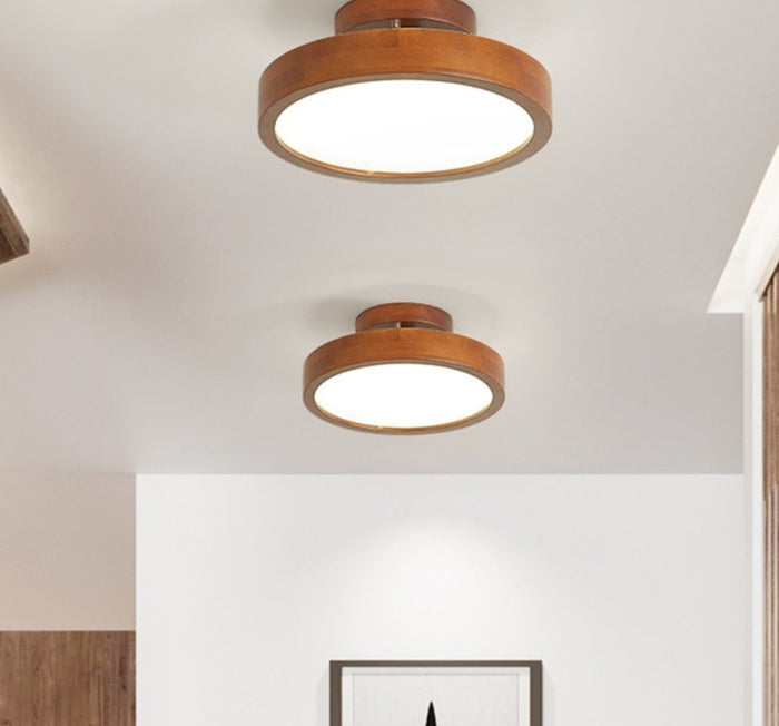 decoramo Japanese Natural Wood Ceiling Lights For Corridor