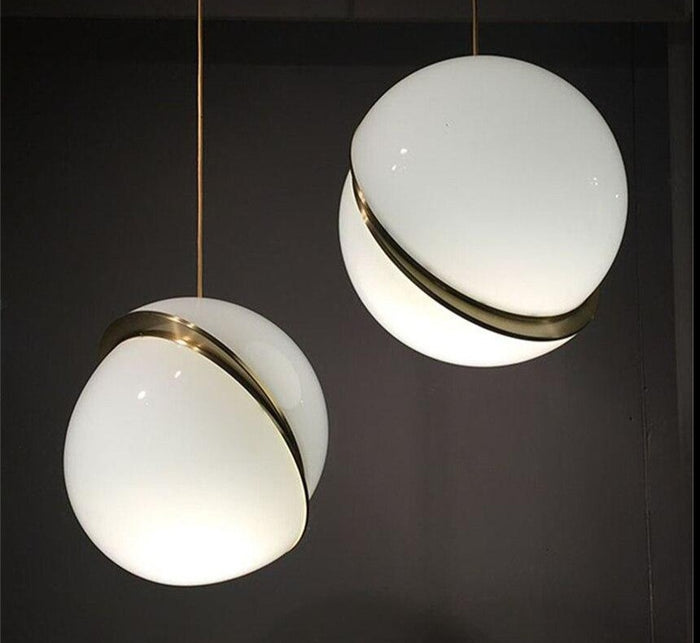 Decoramo JW Modern Art Ball Pendant Lights Globe Acrylic Lampshade Pendant Lamp For Living Room Bedroom Kitchen Hanging Fixtures Decor