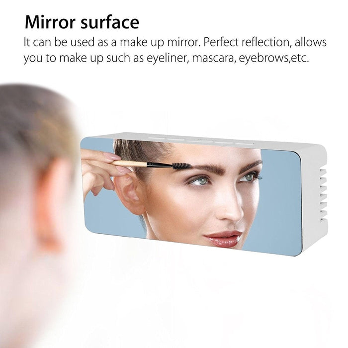 Decoramo LED Mirror Alarm Clock Digital Temperature Display