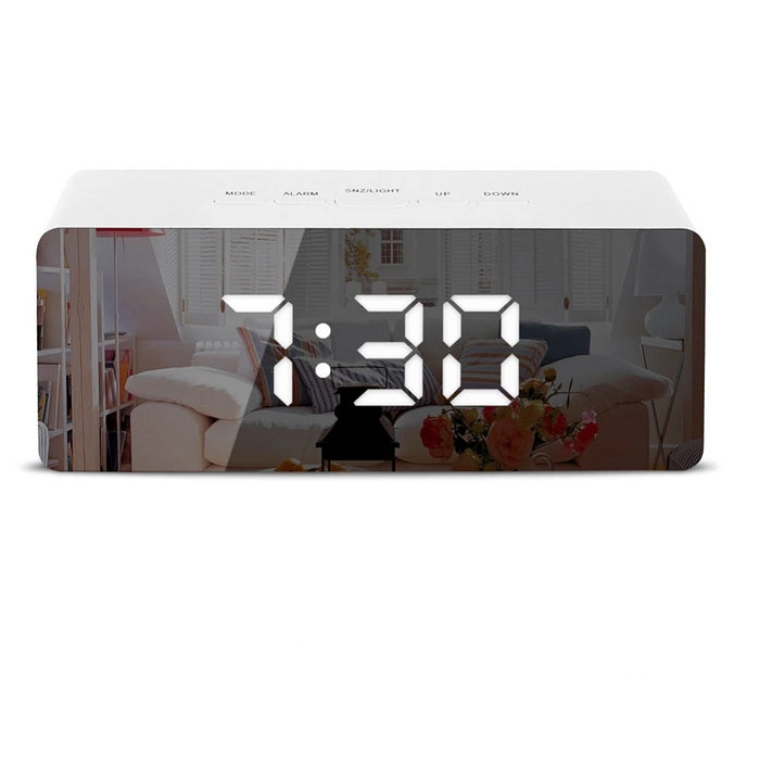 decoramo LED Mirror Alarm Clock Digital Temperature Display