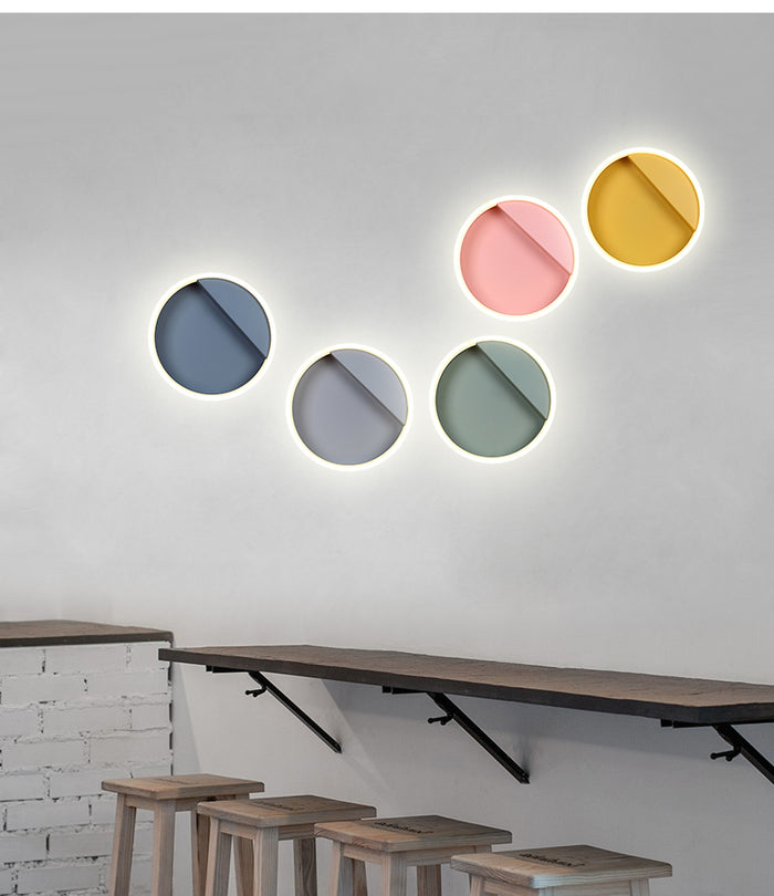 Decoramo Macarone - Modern Nordic Round LED Wall Lamp