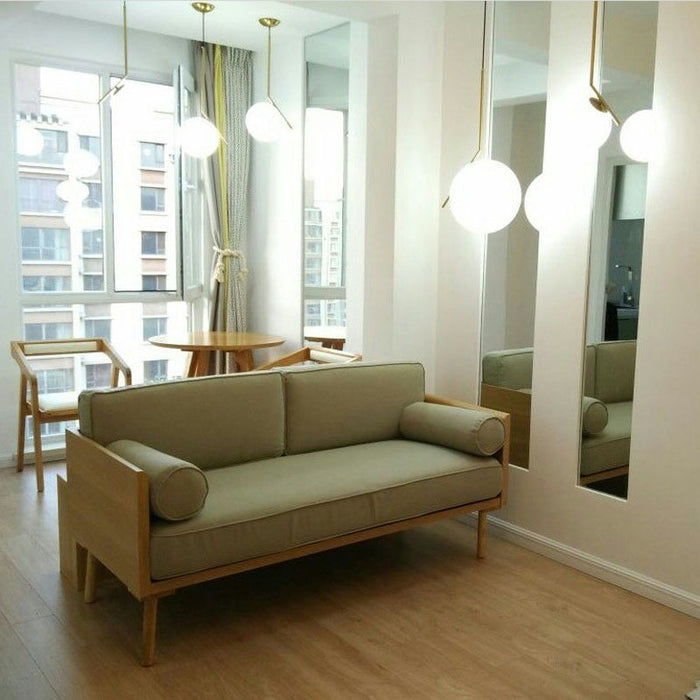 Decoramo Milky White Glass Globe Minimalist Pendant Lights