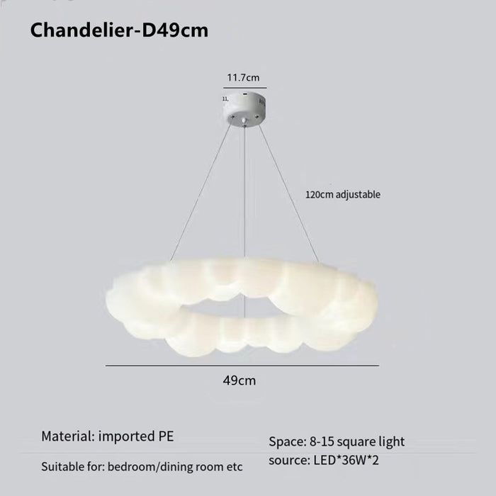 Decoramo Modern Cloud LED Ceiling Pendant Chandelier