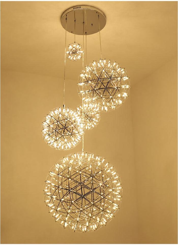 Decoramo Modern Firework Spark Ball LED Pendant Light Fixture