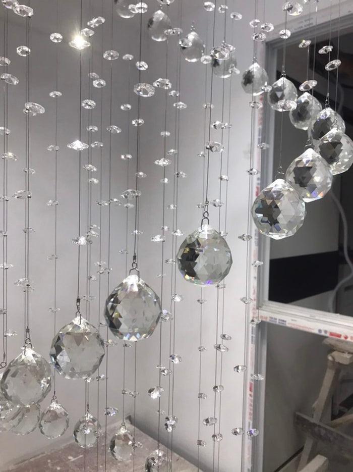 Decoramo Modern K9 Large LED Spiral Crystal Chandelier