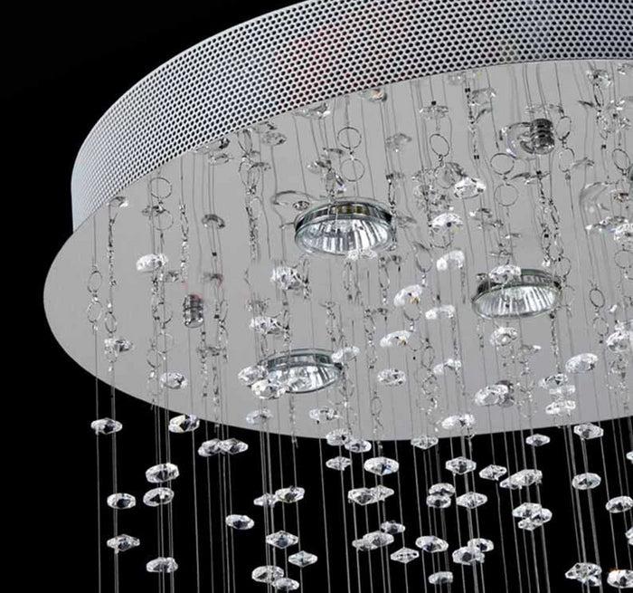 Decoramo Modern LED Double Spiral Crystal Chandelier