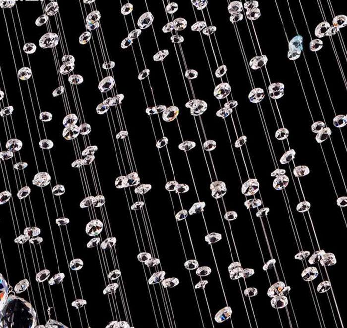 Decoramo Modern LED Double Spiral Crystal Chandelier