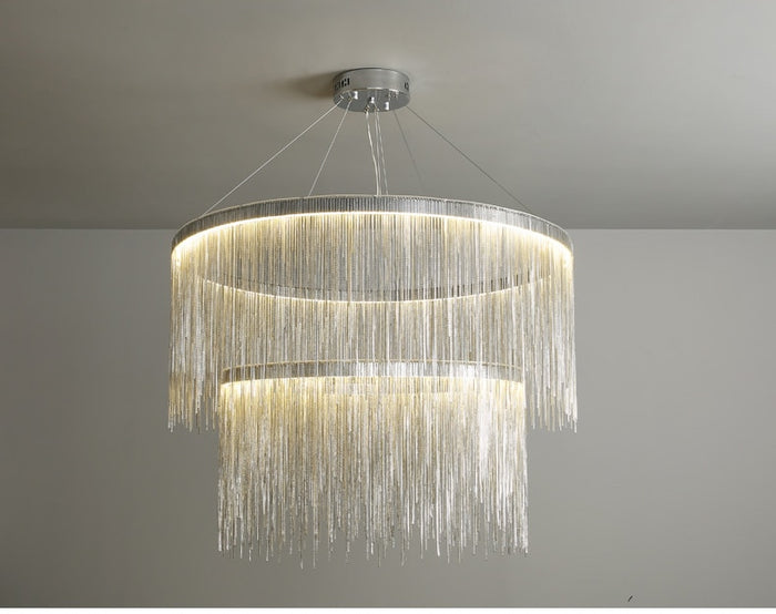 Decoramo Modern LED Tassel Hanging Chandeliers Fixture Lights