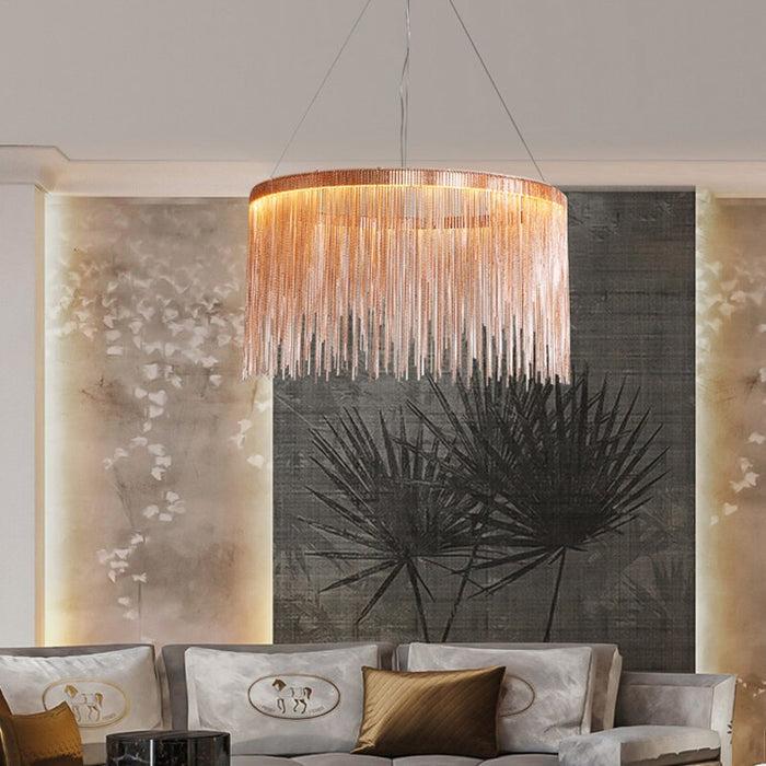 Decoramo Modern LED Tassel Hanging Chandeliers Fixture Lights