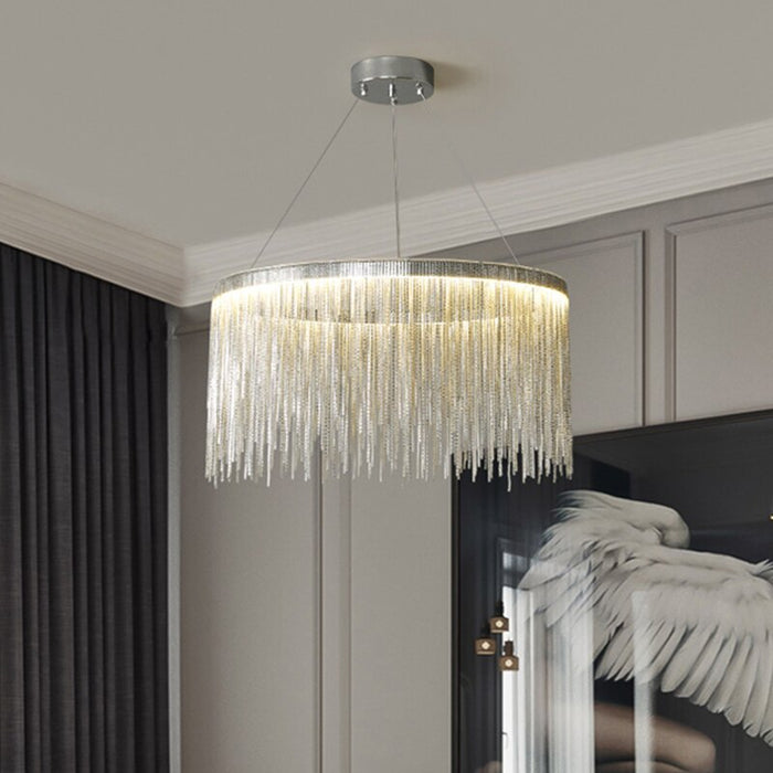 decoramo Modern LED Tassel Hanging Chandeliers Fixture Lights