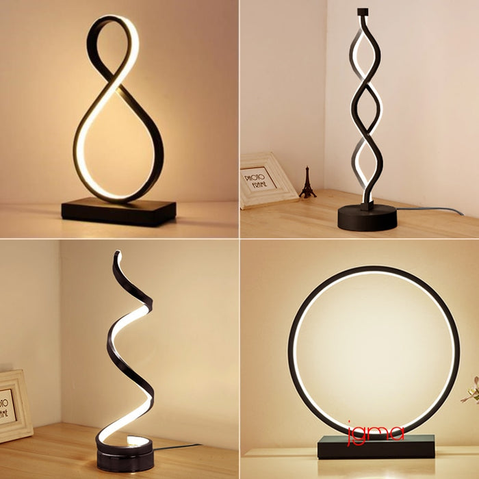 decoramo Modern Minimalist Table Lamp Bedroom Bedside Romantic Warm Nightstand Lamp