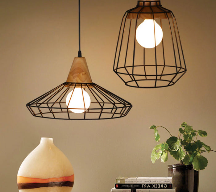 decoramo Modern Nordic Wrought Iron Hanging Cage Lamp