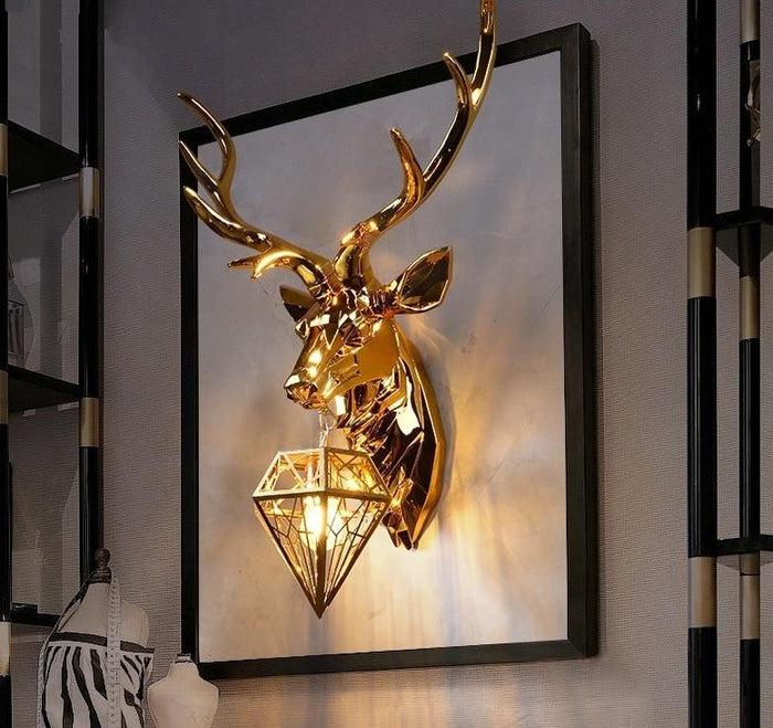 decoramo Modern Resin Antler Wall Lamp Nordic Retro Deer