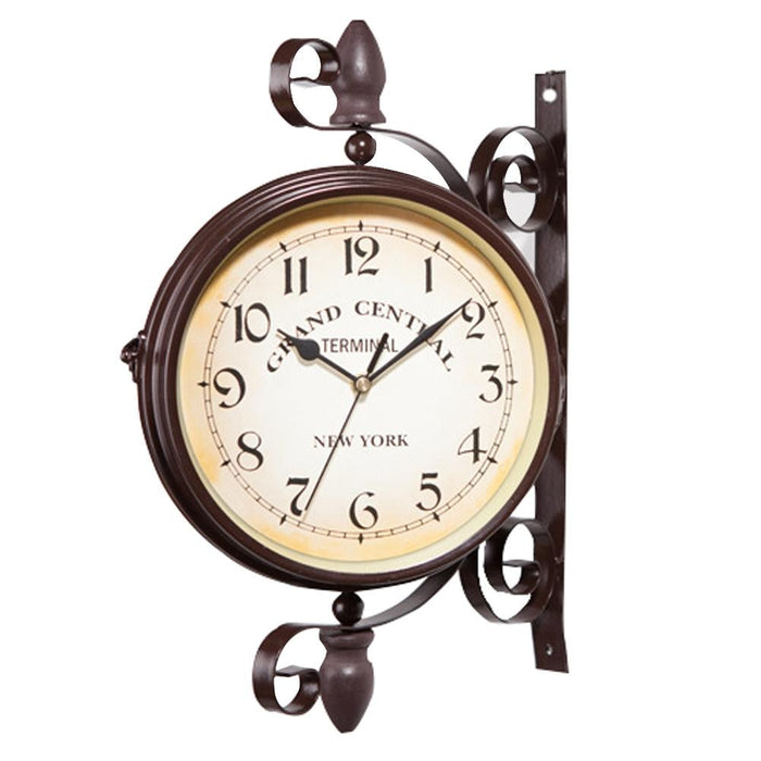 decoramo New European Style Vintage Clock Innovative Fashionable Double Sided Wall Clock