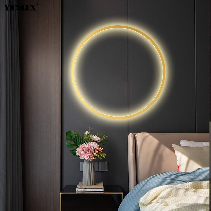 Decoramo New Modern LED Wall Lights Circle Background Decoration Lamps