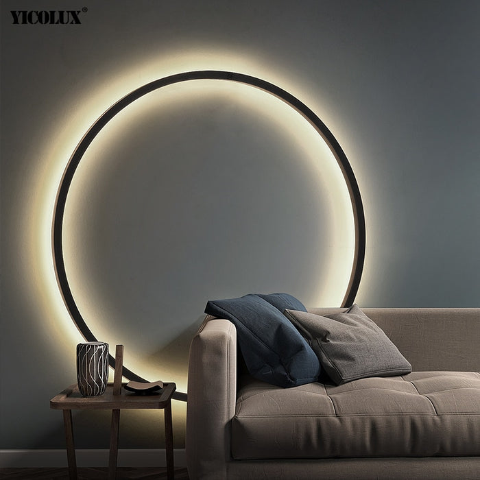 Decoramo New Modern LED Wall Lights Circle Background Decoration Lamps