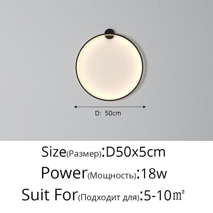 Decoramo New Modern LED Wall Lights Circle Background Decoration Lamps