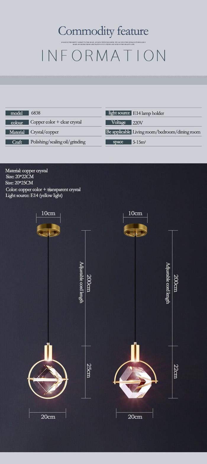 Decoramo Nordic Island Pendant Led Modern Luxury Crystal Chandelier