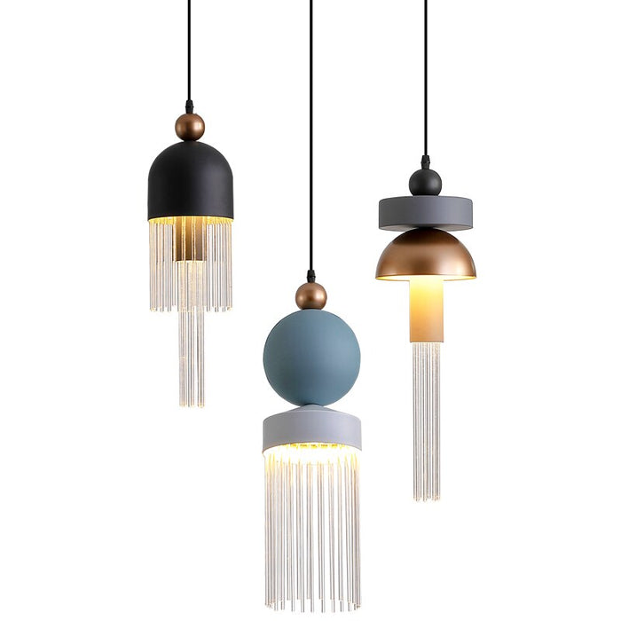 decoramo Nordic LED Glass Luster Pendant Lamp Light Fixtures