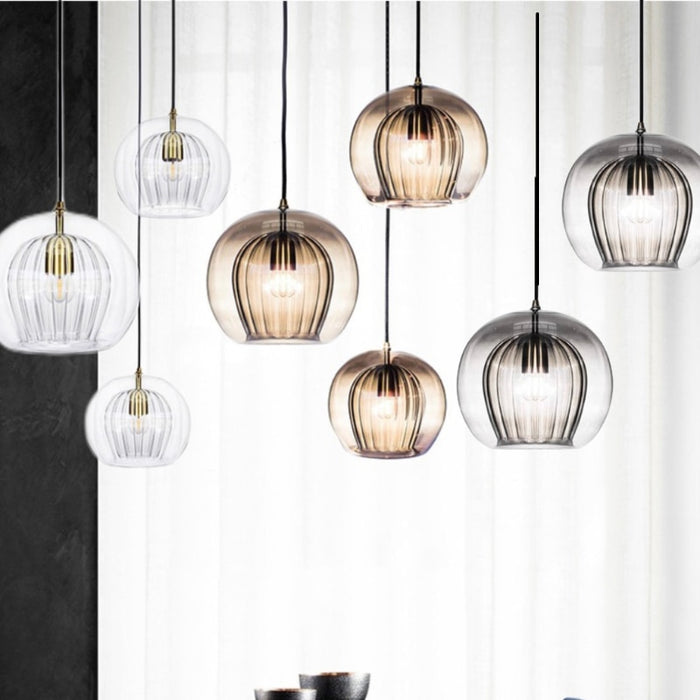 decoramo Nordic Modern Glass Pendant Light 3 Colour DIA 15/20/25CM