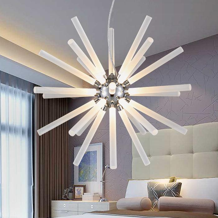 Decoramo Novel Creative Design Iron Chandelier - Glowing Snowflake Droplight - Large