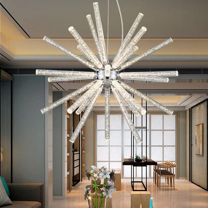 decoramo Novel Creative Design Iron Chandelier - Glowing Snowflake Droplight - Large