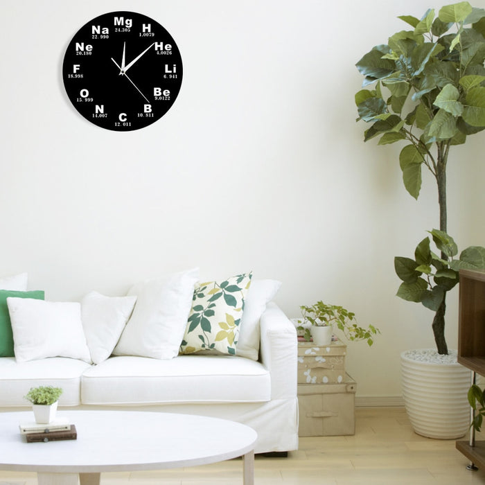 Decoramo Periodic Table Of Elements Wall Art Chemical Symbols Wall Clock