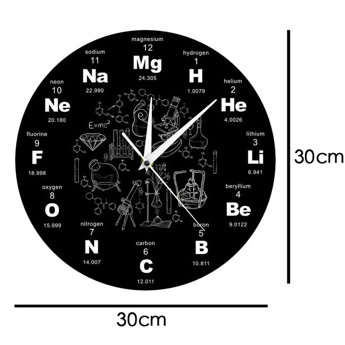 Decoramo Periodic Table Of Elements Wall Art Chemical Symbols Wall Clock