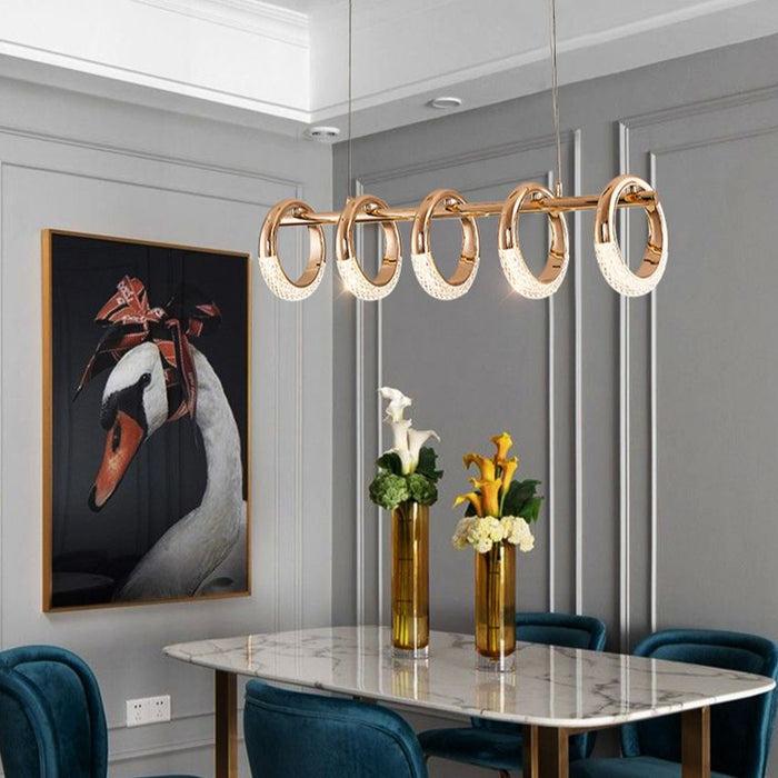 decoramo Postmodern Nordic Luxury Golden Ring Iron Chandelier