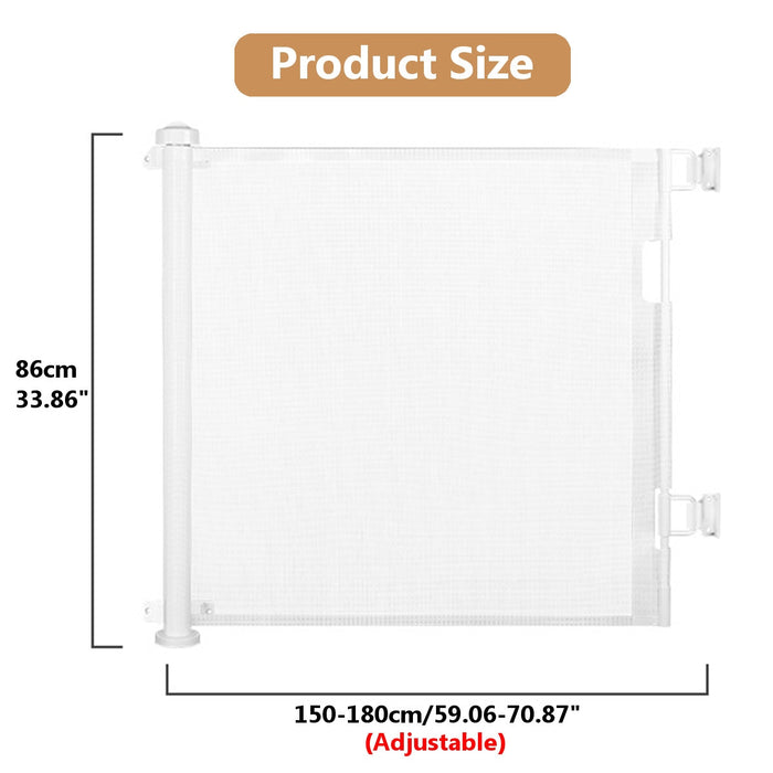 Decoramo Retractable Baby Safety Gate Indoor Outdoor Pet Dog Gate