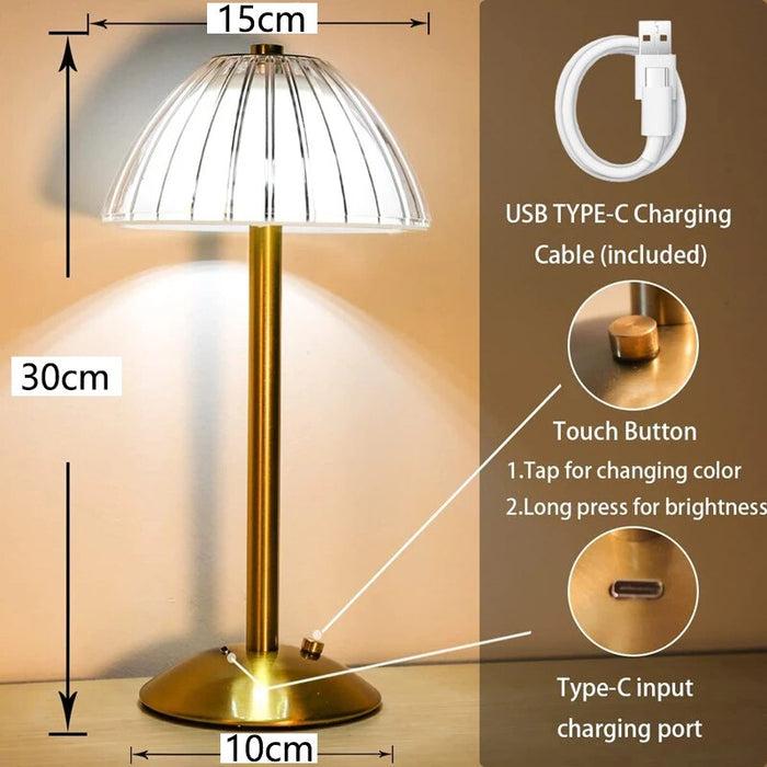 Decoramo Retro Led Table Desk Lamp Bar Rechargeable Lamp