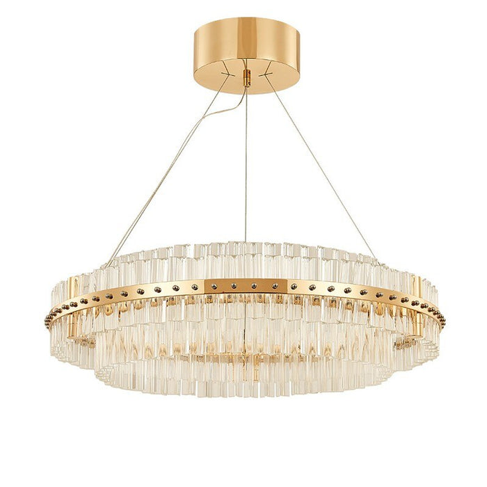 Decoramo Round Glass Chandelier - Modern Style Living Room Lighting