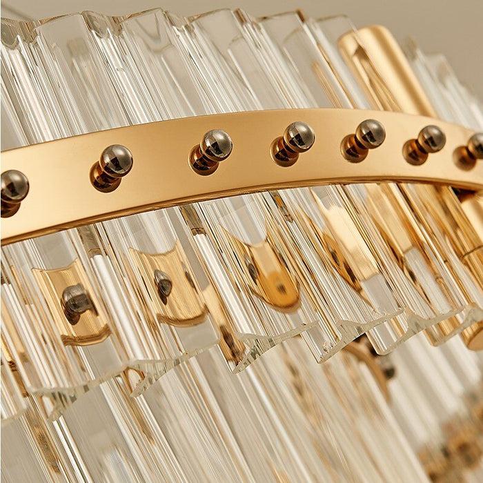 Decoramo Round Glass Chandelier - Modern Style Living Room Lighting