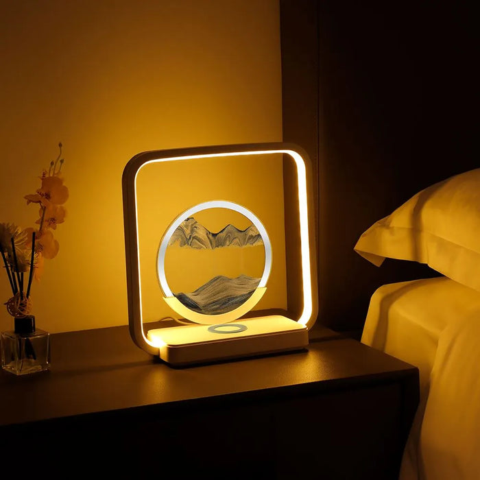 Decoramo Sands Of Time 2 In 1 Wireless Charging Table Lamp