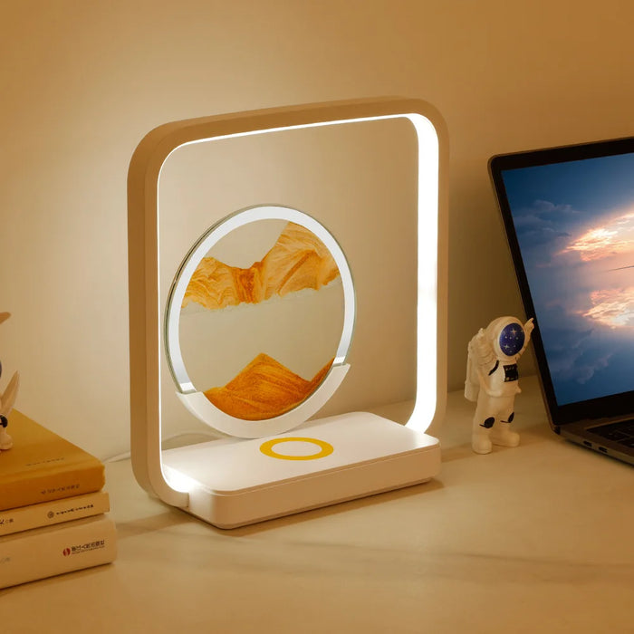 Decoramo Sands Of Time 2 In 1 Wireless Charging Table Lamp