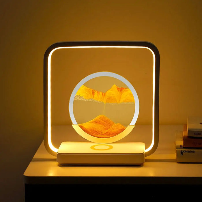 Decoramo Sands Of Time 2 In 1 Wireless Charging Table Lamp