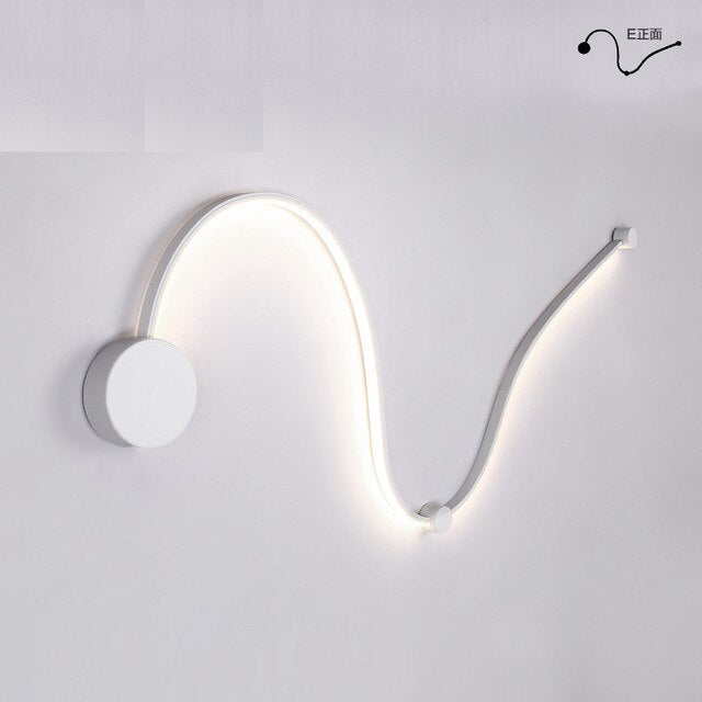 Decoramo Scandinavian Serpentine Sconces Modern LED Wall Light