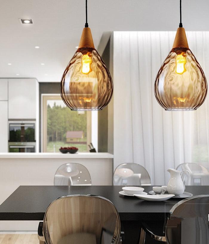 Decoramo Sergia - Modern Nordic Drop Glass Pendant Lamp