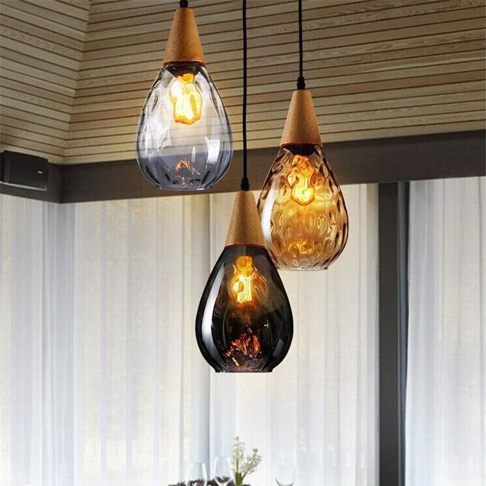 Decoramo Sergia - Modern Nordic Drop Glass Pendant Lamp