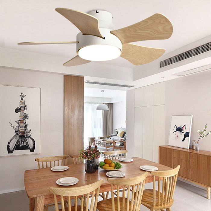 Decoramo Silent Fan Ceiling Lamp - Loft Fan With LED Light And Remote