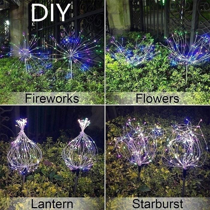 Decoramo Solar Garden Firework Waterproof LED Lights