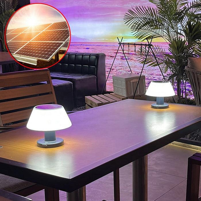 decoramo Solar Powered Table Led Lamp Outdoor Modern