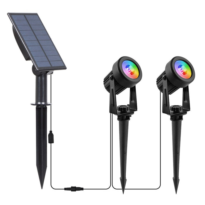 Decoramo Solar Spotlight Waterproof IP65 Solar Powered LED
