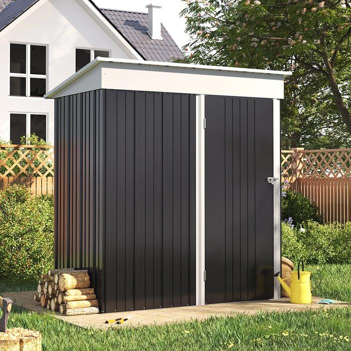 decoramo Storage Shed with Shelves Weatherproof Tool Storage Shed with Lockable Door & Ventilation Window 3X5ft