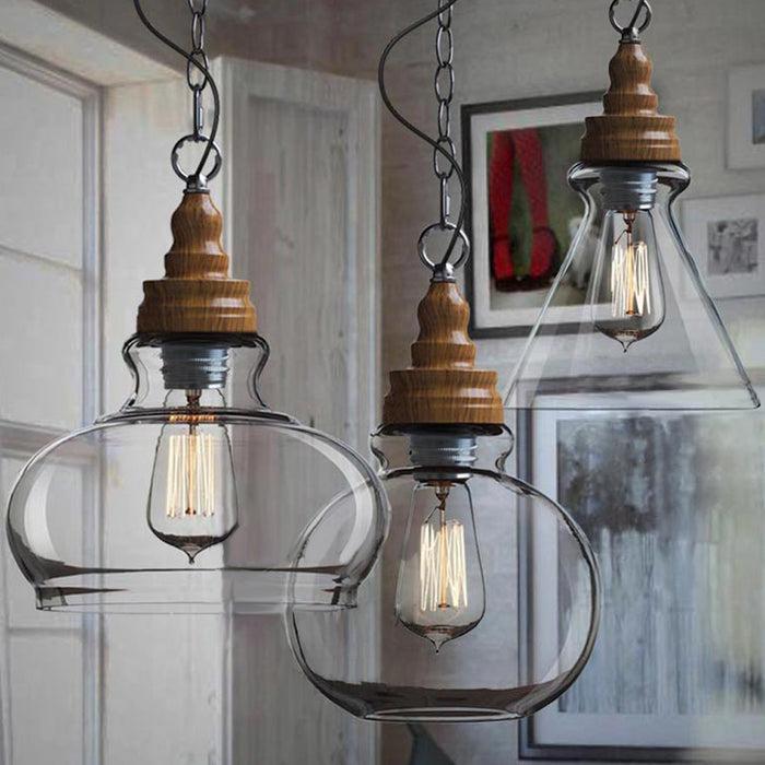 decoramo Thalia - Clear Glass Vintage Antique Hanging Light
