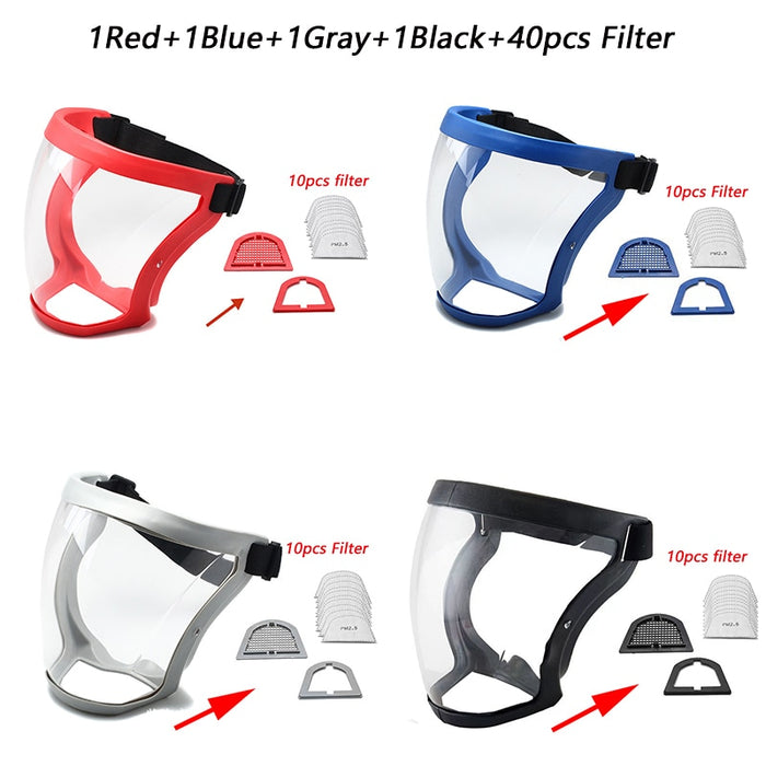 Decoramo Transparent Work Protection Mask Security Protection Shield Full Face