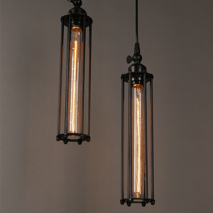 Decoramo Vintage Country Style Pendant Light - Iron Cage Droplight