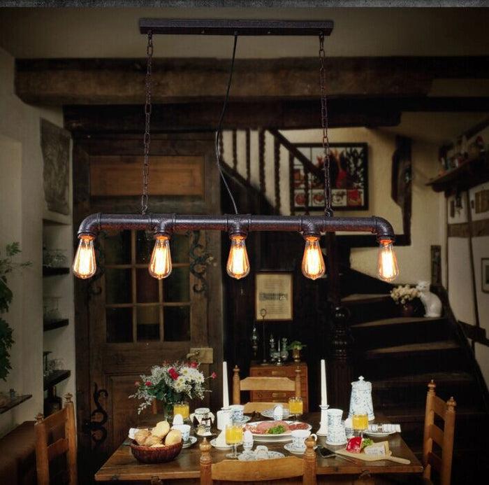 Decoramo Vintage Industrial Pipe Pendant Chandelier